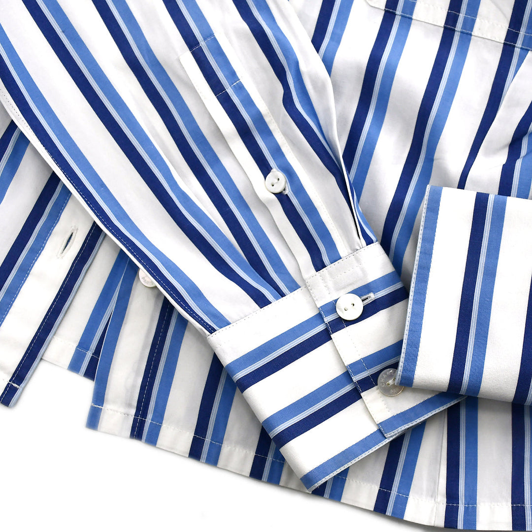 Top Quality Chanel Shirt Blouse White Blue
