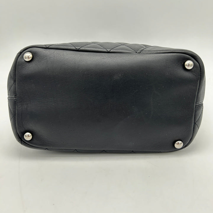 Chanel Cambon Ligne Black Calfskin Tote Handbag