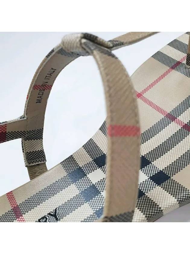 Burberry Vintage Check Lambskin Sandals Archive Beige