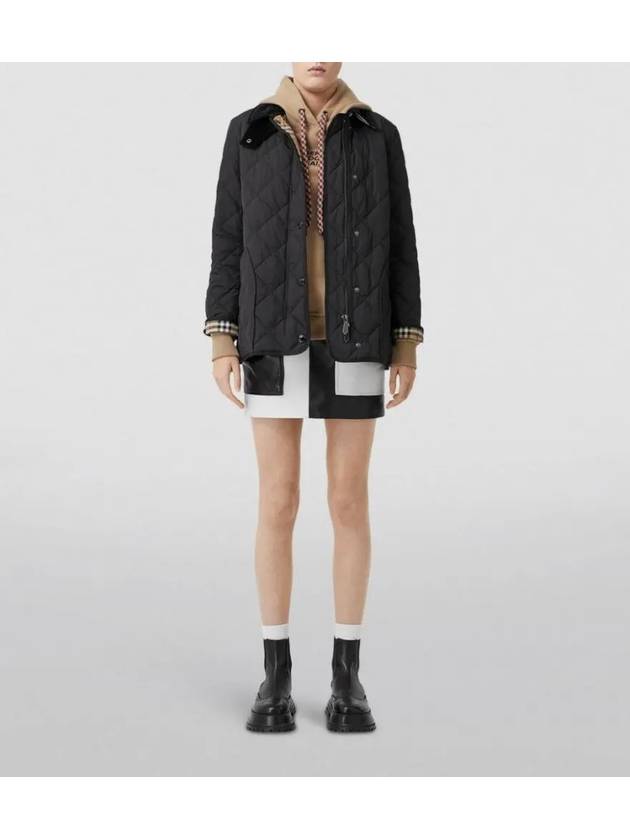 Burberry Diamond Quilted Thermoregulated Barn Jacket Black