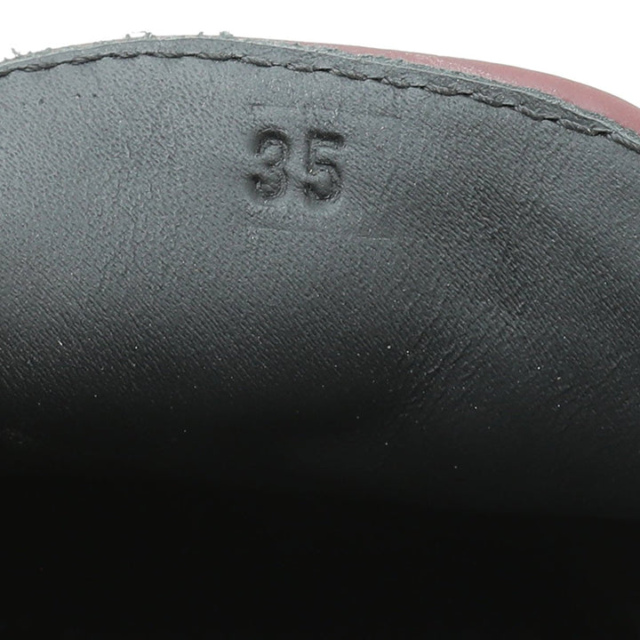 Bottega Veneta Burgundy Intrecciato Loafers 35