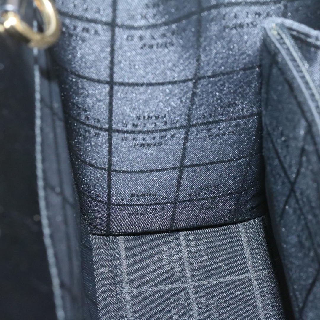 Top Quality Celine Hand Bag 2way Black Gold Tone Auth am354b