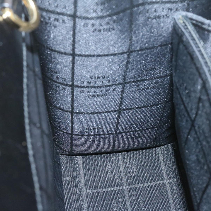 Top Quality Celine Hand Bag 2way Black Gold Tone Auth am354b