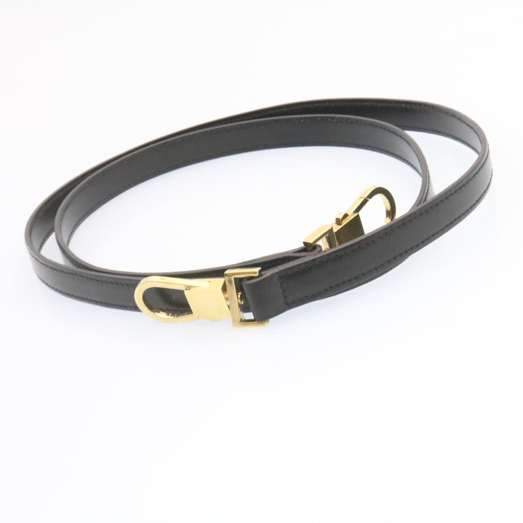 Celine Hand Bag 2way Black Gold Tone Auth am354b