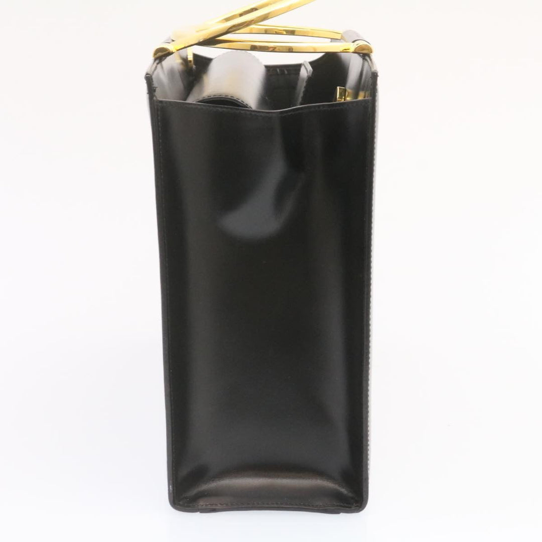 Celine Hand Bag 2way Black Gold Tone Auth am354b
