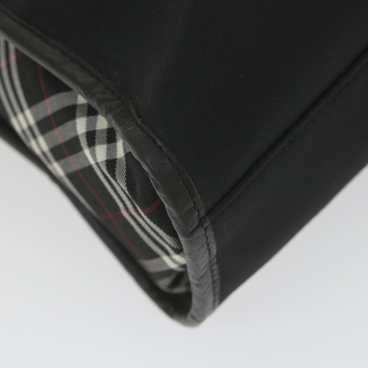 Burberry Black Label Hand Bag Nylon Black Auth bs10089