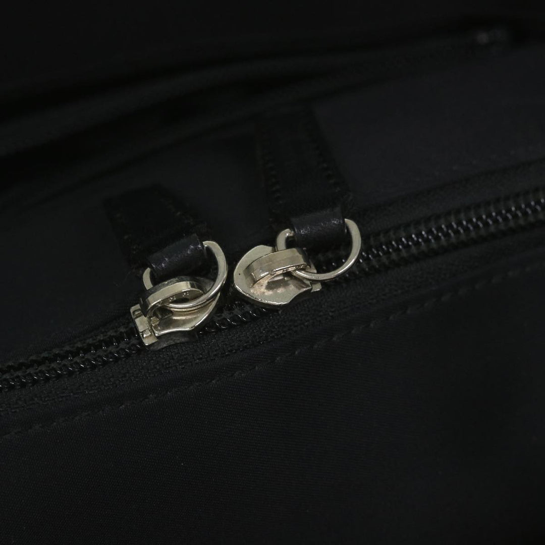 Burberry Black Label Hand Bag Nylon Black Auth bs10089