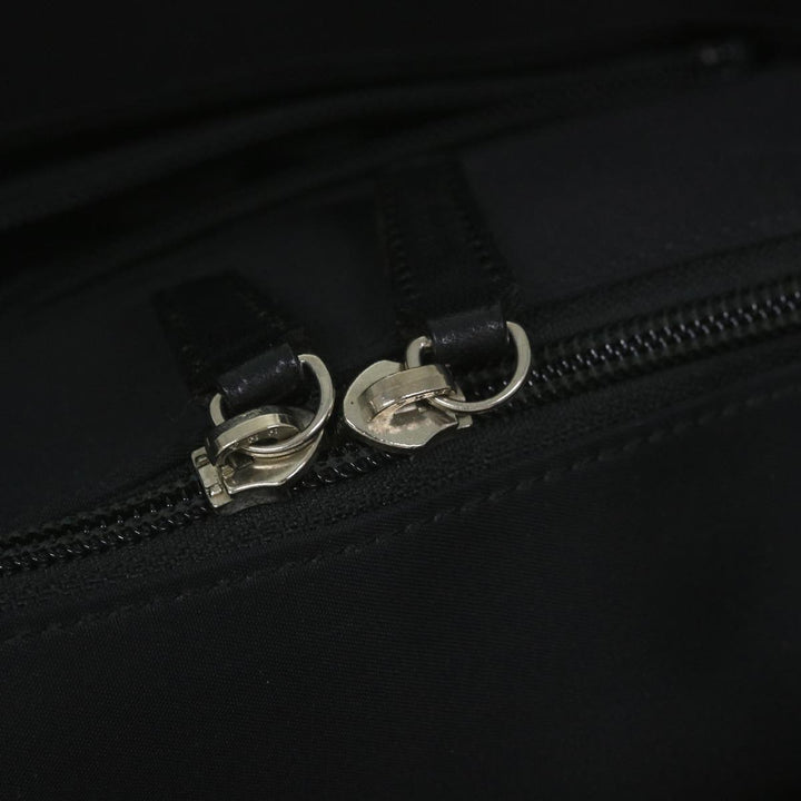 Burberry Black Label Hand Bag Nylon Black Auth bs10089