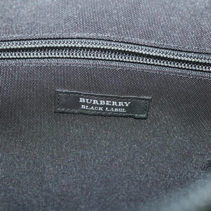 Burberry Black Label Hand Bag Nylon Black Auth bs10089