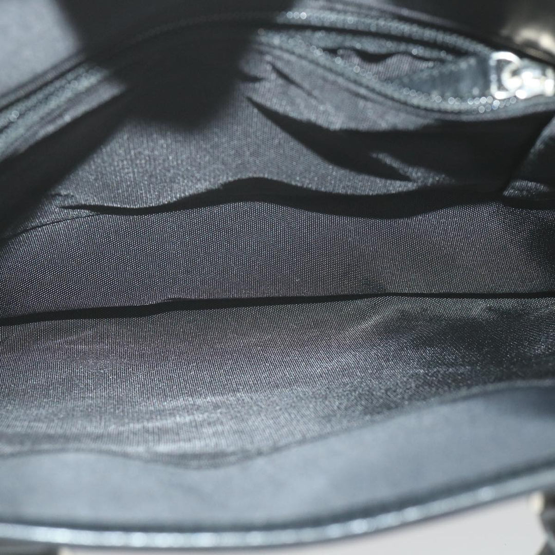 Burberry Black Label Hand Bag Nylon Black Auth bs10089