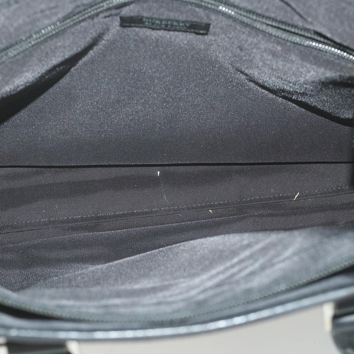 Burberry Black Label Hand Bag Nylon Black Auth bs10089