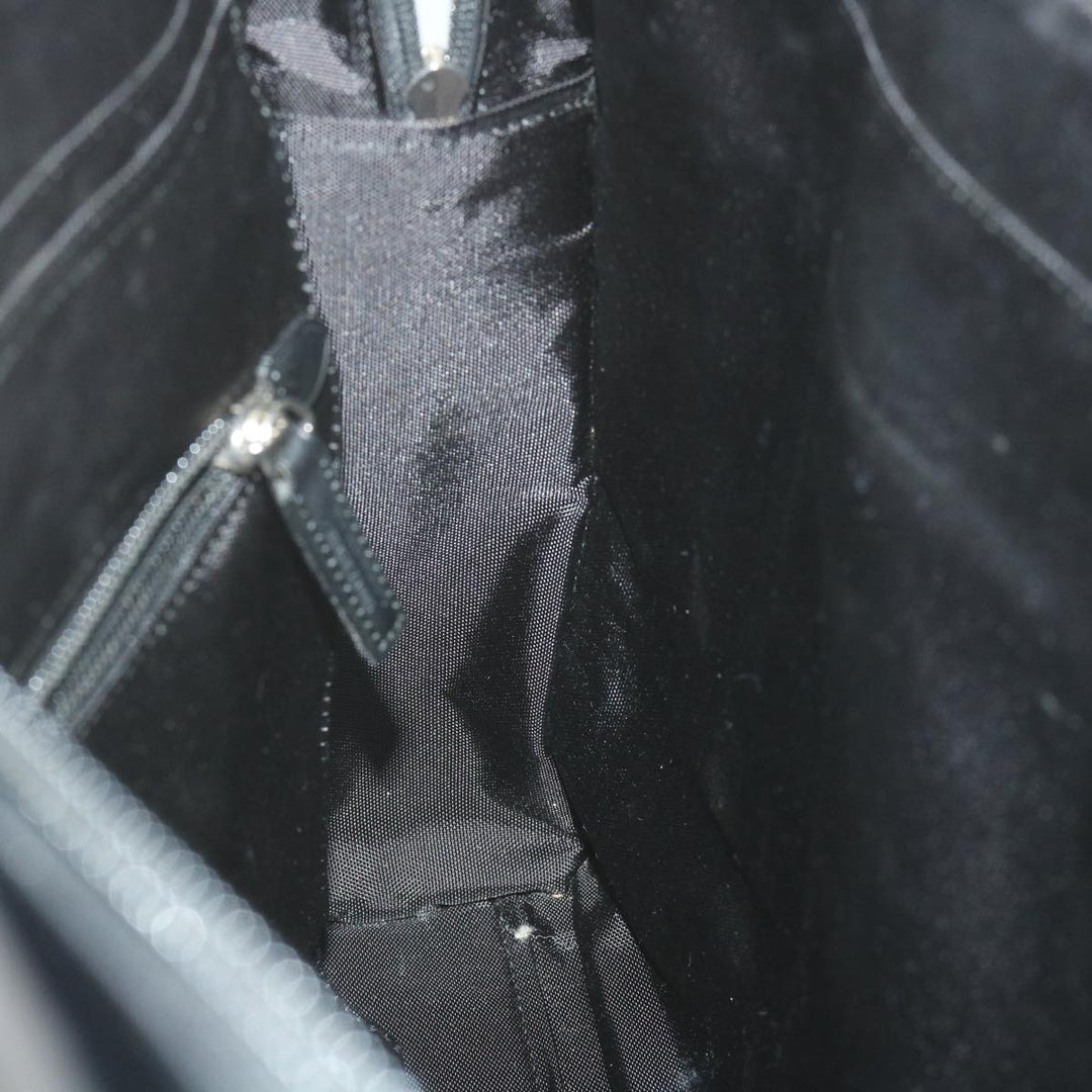 Burberry Black Label Hand Bag Nylon Black Auth bs10089