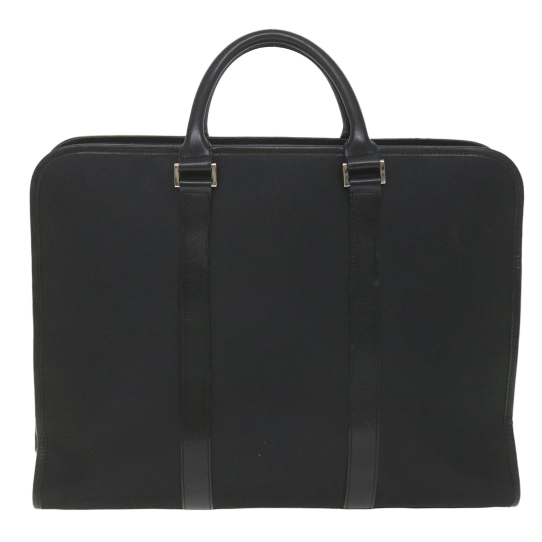 Burberry Black Label Hand Bag Nylon Black Auth bs10089