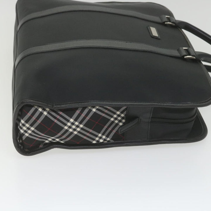 Burberry Black Label Hand Bag Nylon Black Auth bs10089