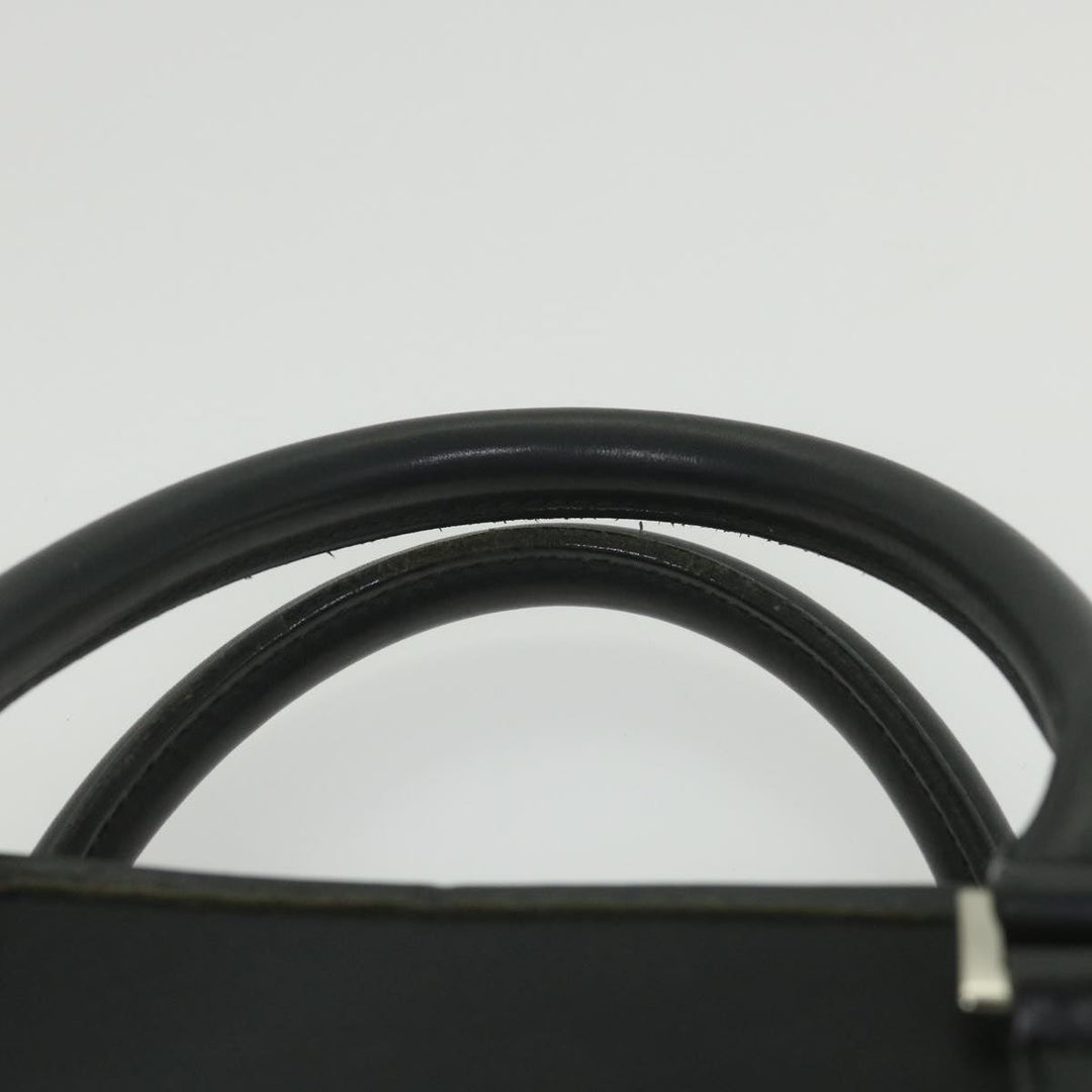 Burberry Black Label Hand Bag Nylon Black Auth bs10089