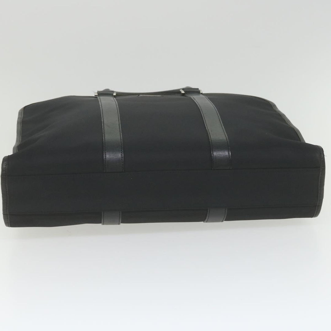 Burberry Black Label Hand Bag Nylon Black Auth bs10089