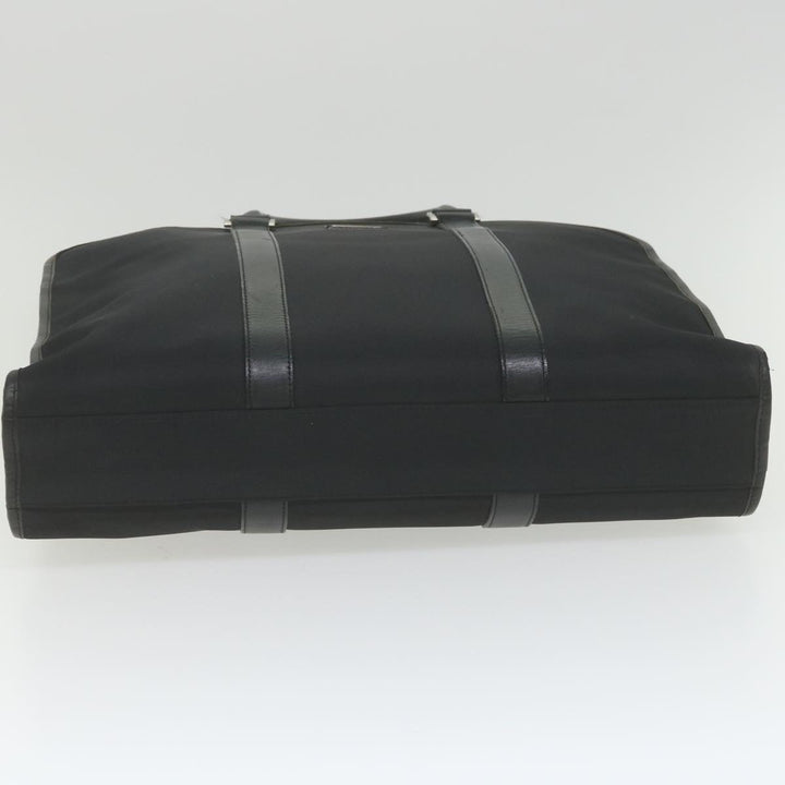 Burberry Black Label Hand Bag Nylon Black Auth bs10089