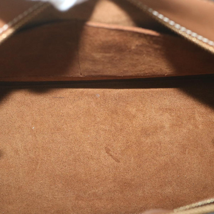Celine Edge Hand Bag Leather Brown  10092