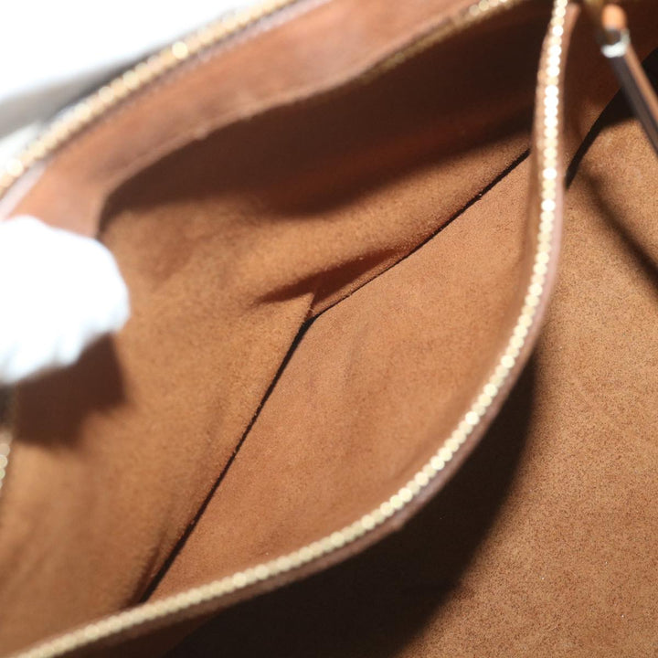 Celine Edge Hand Bag Leather Brown  10092