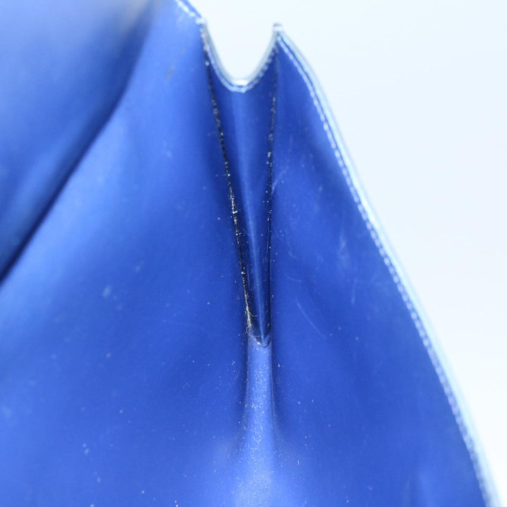 Premium Handmade Hermes Clutch Bag Leather Blue Auth bs10101