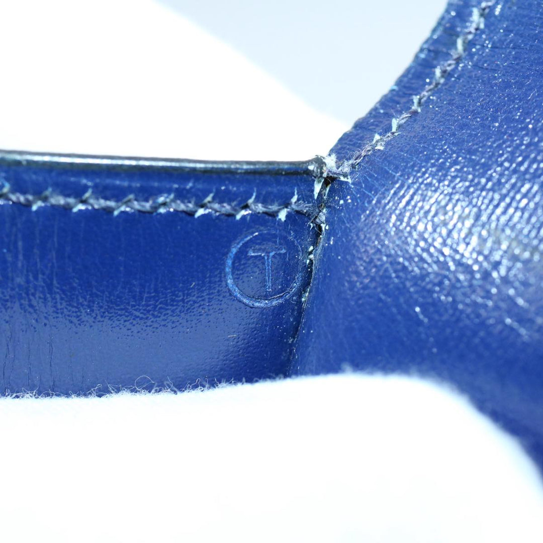 Premium Handmade Hermes Clutch Bag Leather Blue Auth bs10101