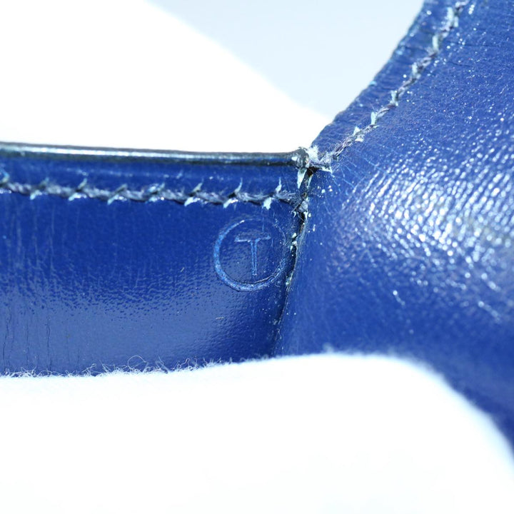 Premium Handmade Hermes Clutch Bag Leather Blue Auth bs10101