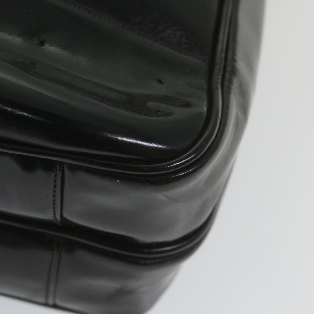 Top Quality Chanel Chain Shoulder Bag Patent leather Black CC Auth bs10115
