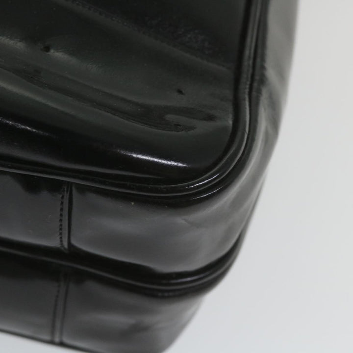 Top Quality Chanel Chain Shoulder Bag Patent leather Black CC Auth bs10115