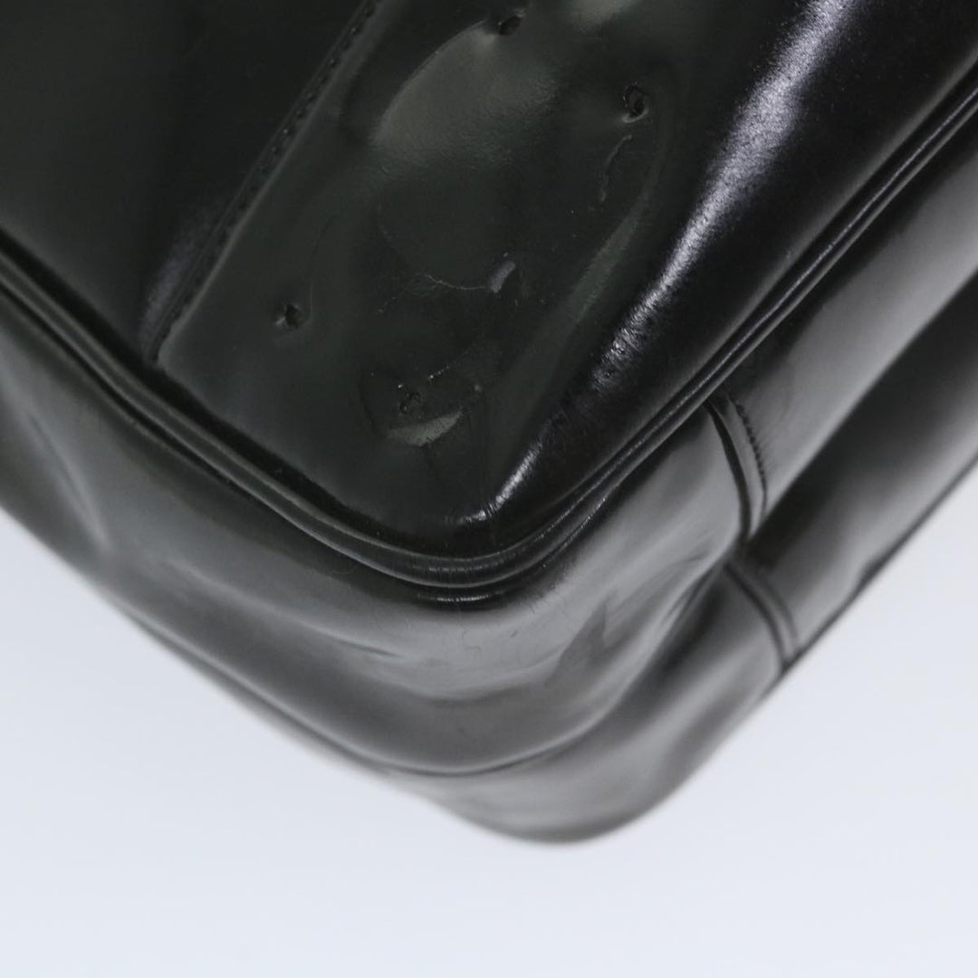 Chanel Chain Shoulder Bag Patent leather Black CC Auth bs10115