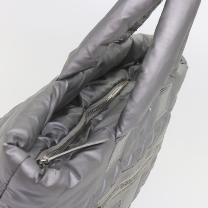 Top Quality Chanel Cococoon Hand Bag Patent leather Silver CC Auth bs10169