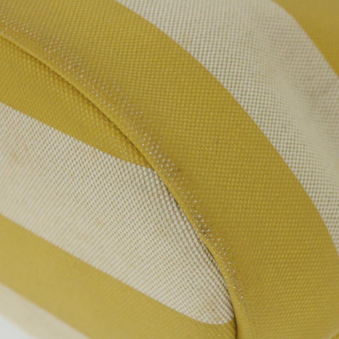 Burberry Blue Label Tote Bag Canvas Yellow Auth bs10173