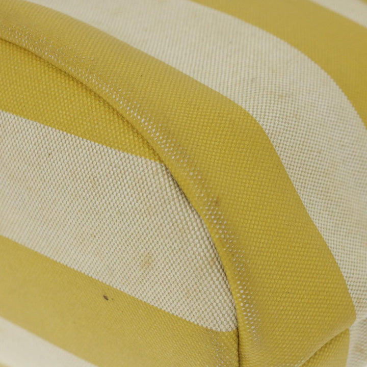 Burberry Blue Label Tote Bag Canvas Yellow Auth bs10173
