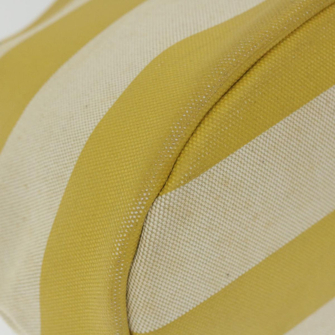 Burberry Blue Label Tote Bag Canvas Yellow Auth bs10173