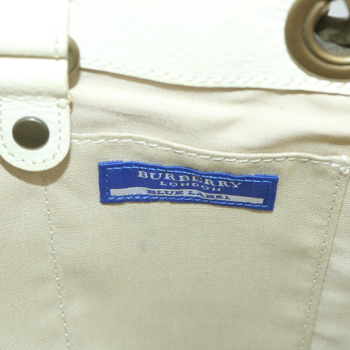 Burberry Blue Label Tote Bag Canvas Yellow Auth bs10173