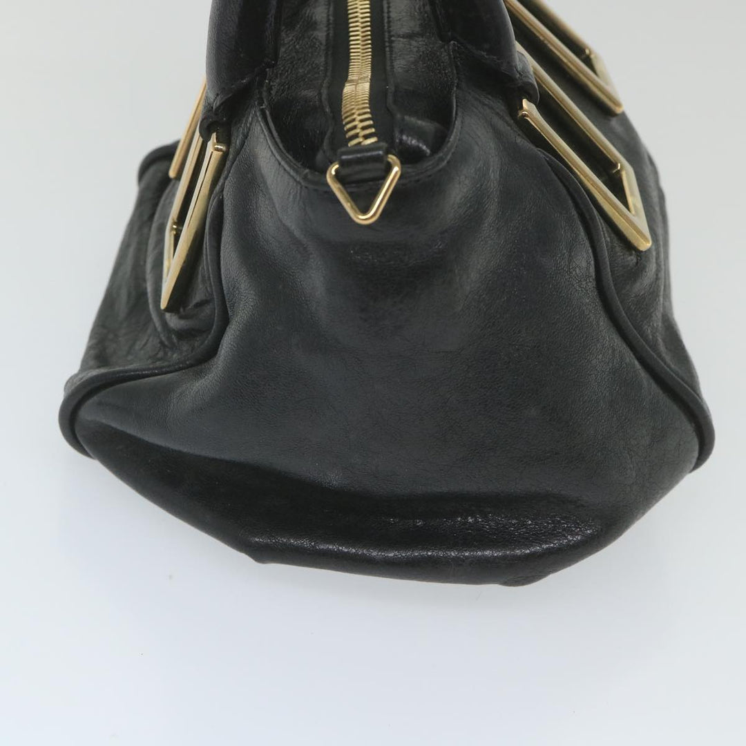 Chloe Etel Hand Bag Leather 2way Black 03-11-50 bs10193