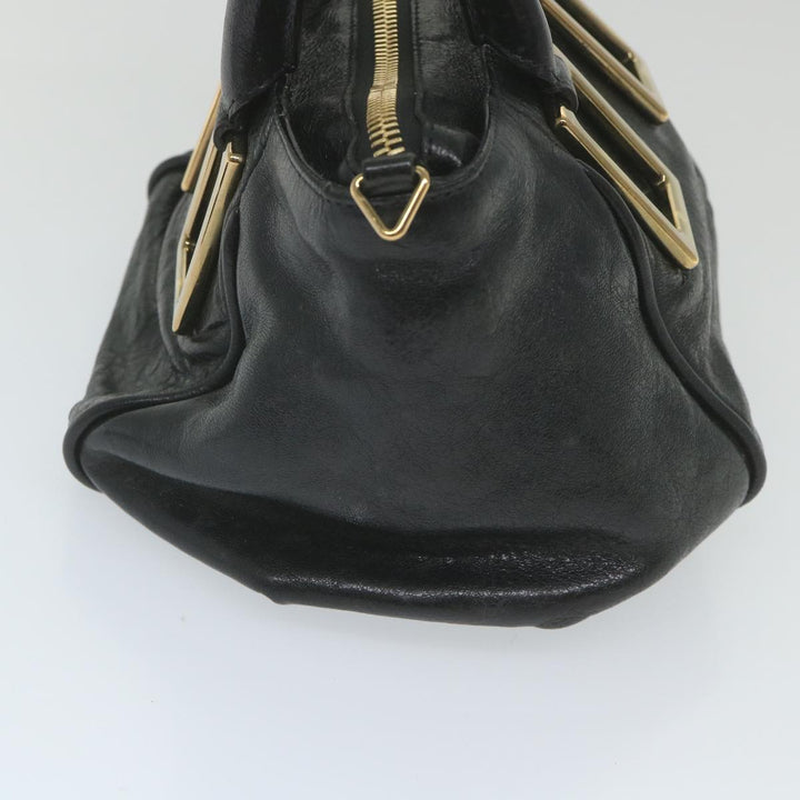 Chloe Etel Hand Bag Leather 2way Black 03-11-50 bs10193