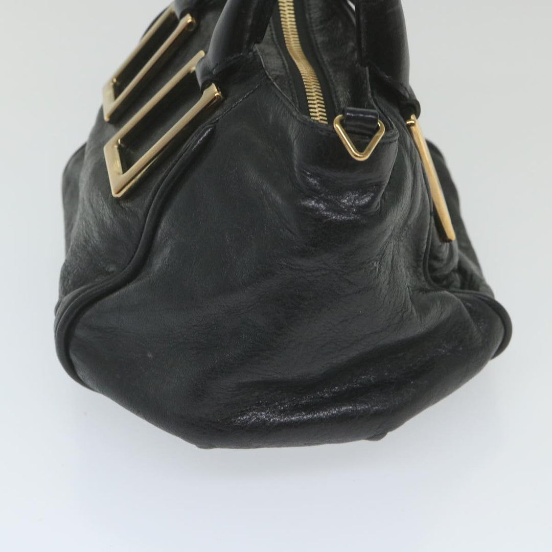 Chloe Etel Hand Bag Leather 2way Black 03-11-50 bs10193