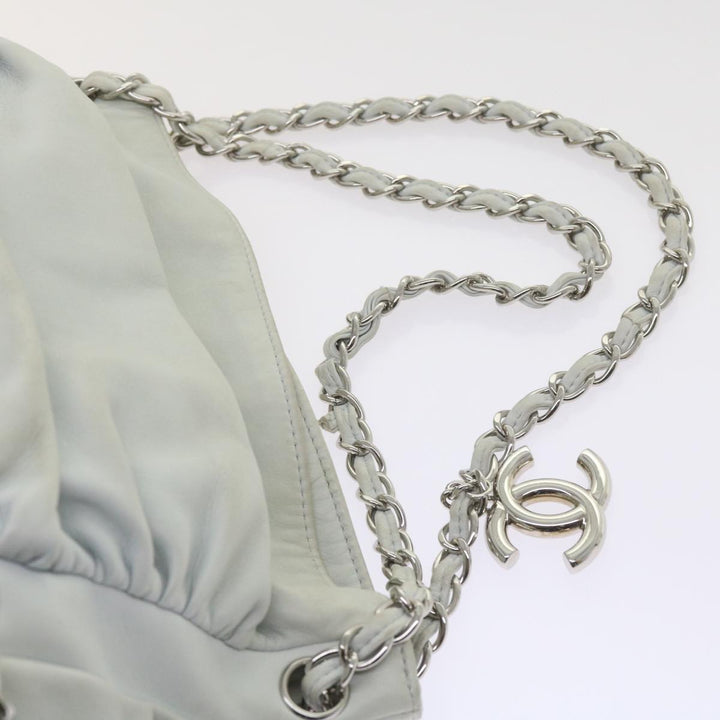 Top Quality Chanel Chain Shoulder Bag Leather White CC Auth bs10195