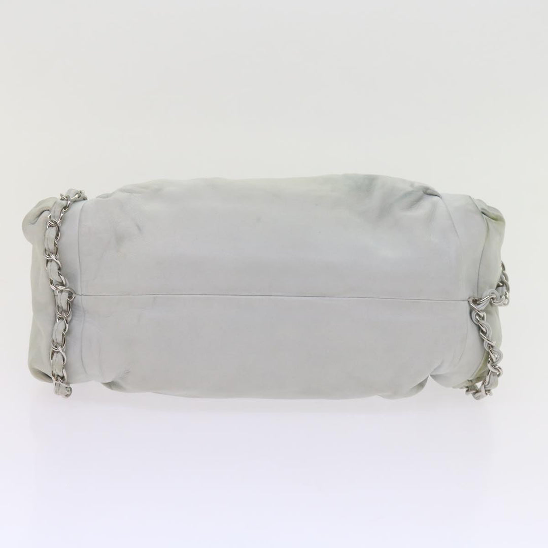 Top Quality Chanel Chain Shoulder Bag Leather White CC Auth bs10195