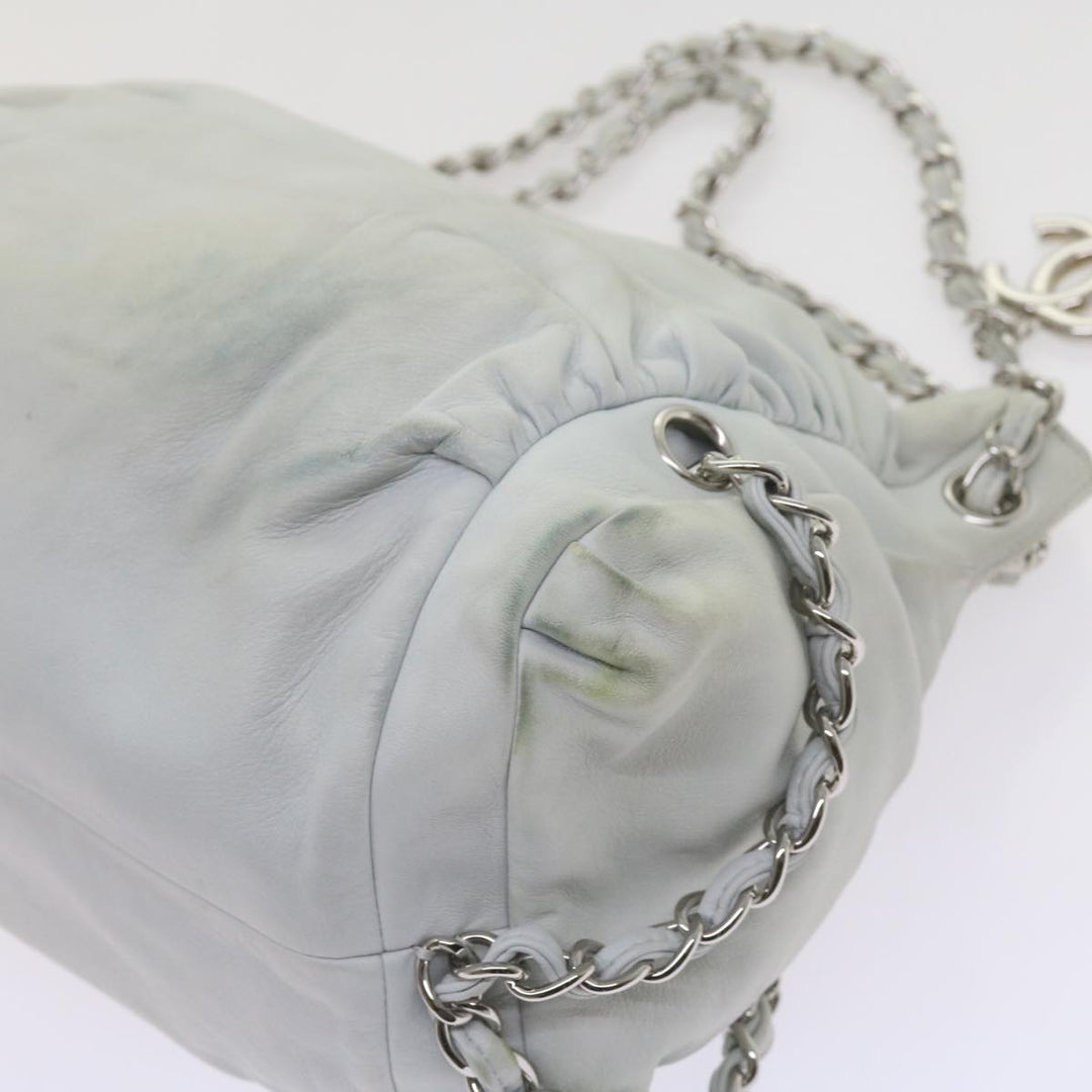 Top Quality Chanel Chain Shoulder Bag Leather White CC Auth bs10195