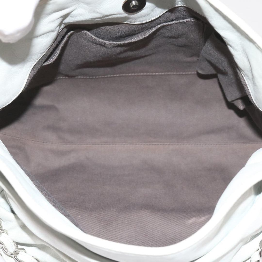 Top Quality Chanel Chain Shoulder Bag Leather White CC Auth bs10195