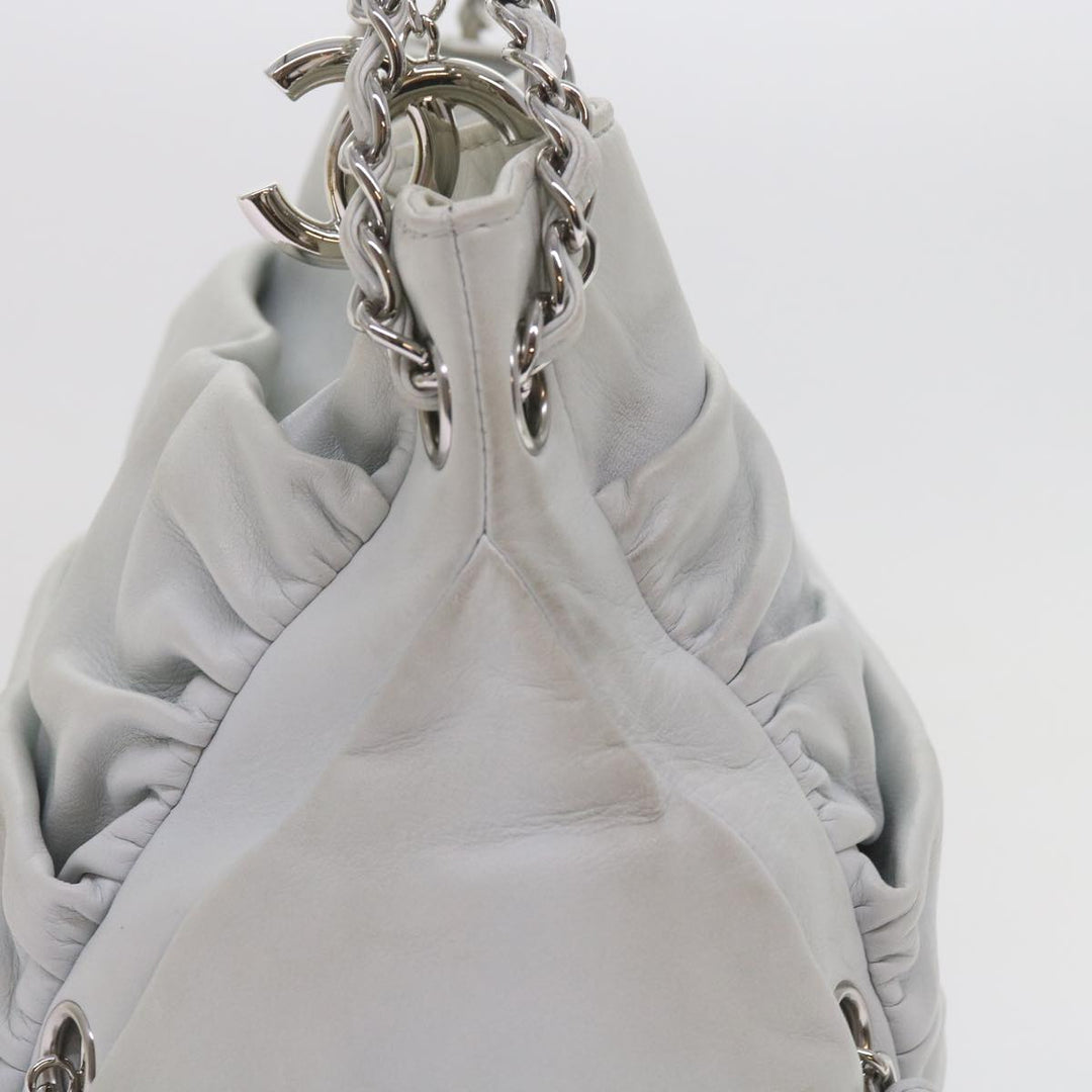 Top Quality Chanel Chain Shoulder Bag Leather White CC Auth bs10195