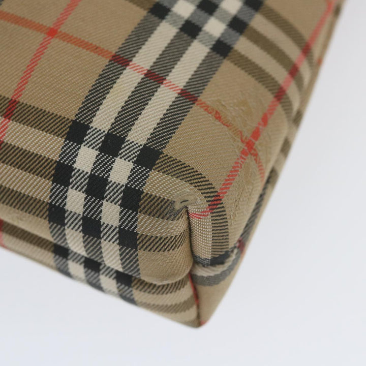 BURBERRYSs Nova Check Clutch Bag Nylon Canvas Beige Auth bs10231