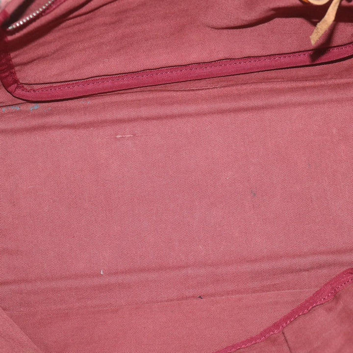 Burberry Blue Label Hand Bag Canvas Red Auth bs10308