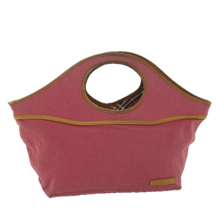 Burberry Blue Label Hand Bag Canvas Red Auth bs10308