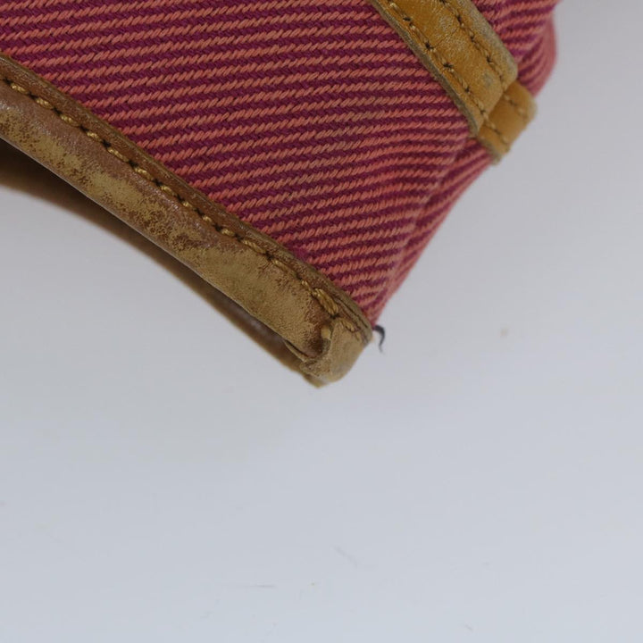Burberry Blue Label Hand Bag Canvas Red Auth bs10308