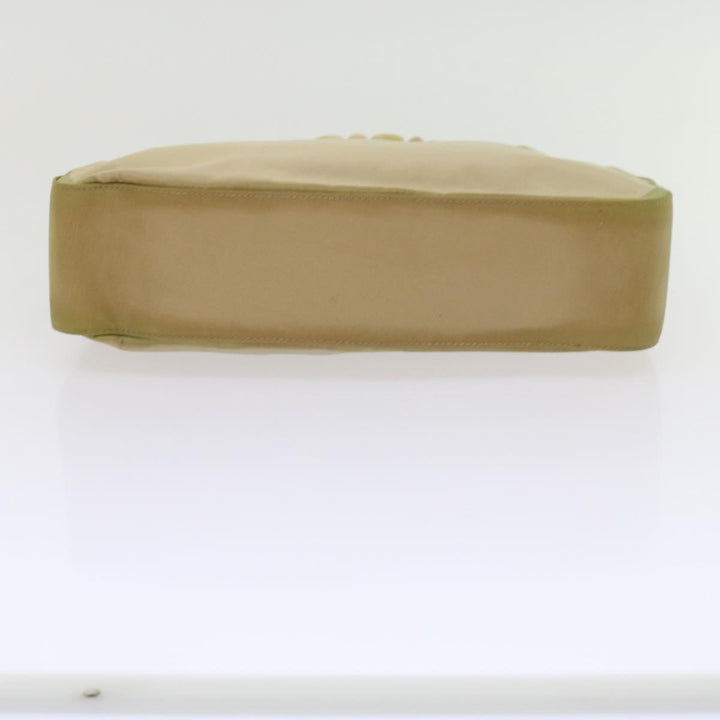CHRISTIAN Dior Maris Pearl Shoulder Bag Nylon Khaki Auth bs10338