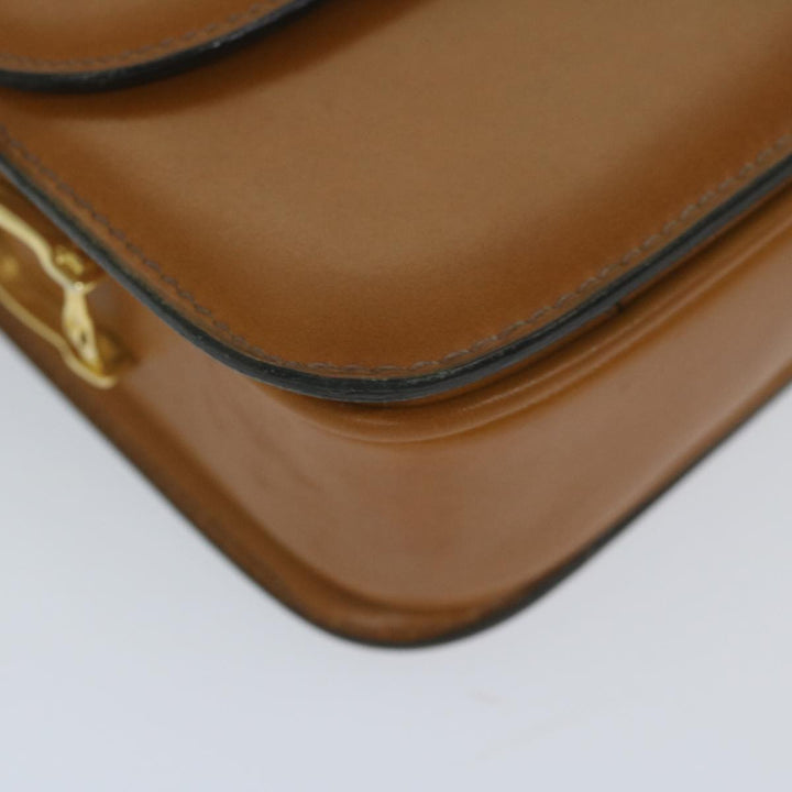Celine Shoulder Bag Leather Brown  10354