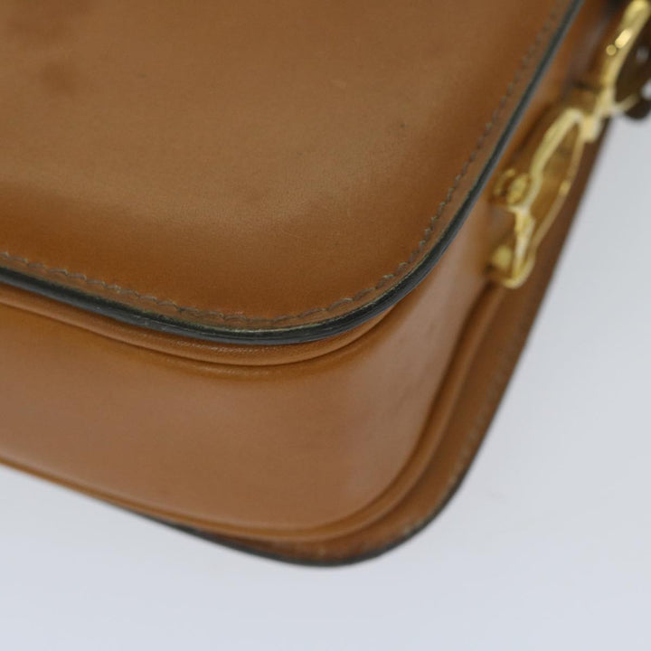 Celine Shoulder Bag Leather Brown  10354