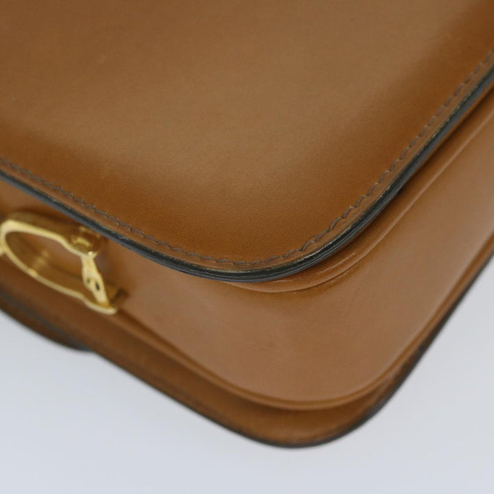 Celine Shoulder Bag Leather Brown  10354